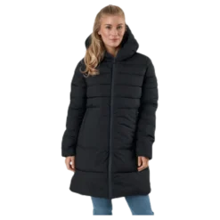 Hooded Polyfilled Jacket Black