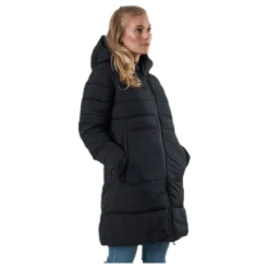 Hooded Polyfilled Jacket Black