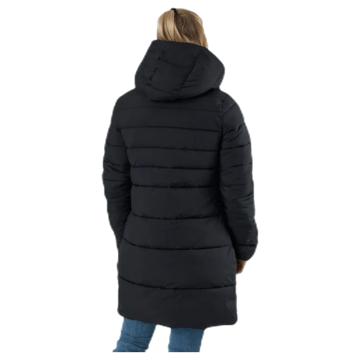 Hooded Polyfilled Jacket Black