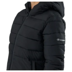 Hooded Polyfilled Jacket Black
