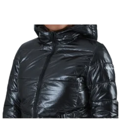 Hooded Polyfilled Jacket Black