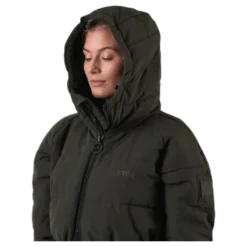 Hourglass Puffer Jacket Green