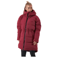 Hourglass Puffer Jacket Red