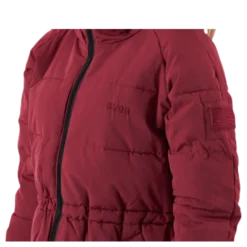 Hourglass Puffer Jacket Red