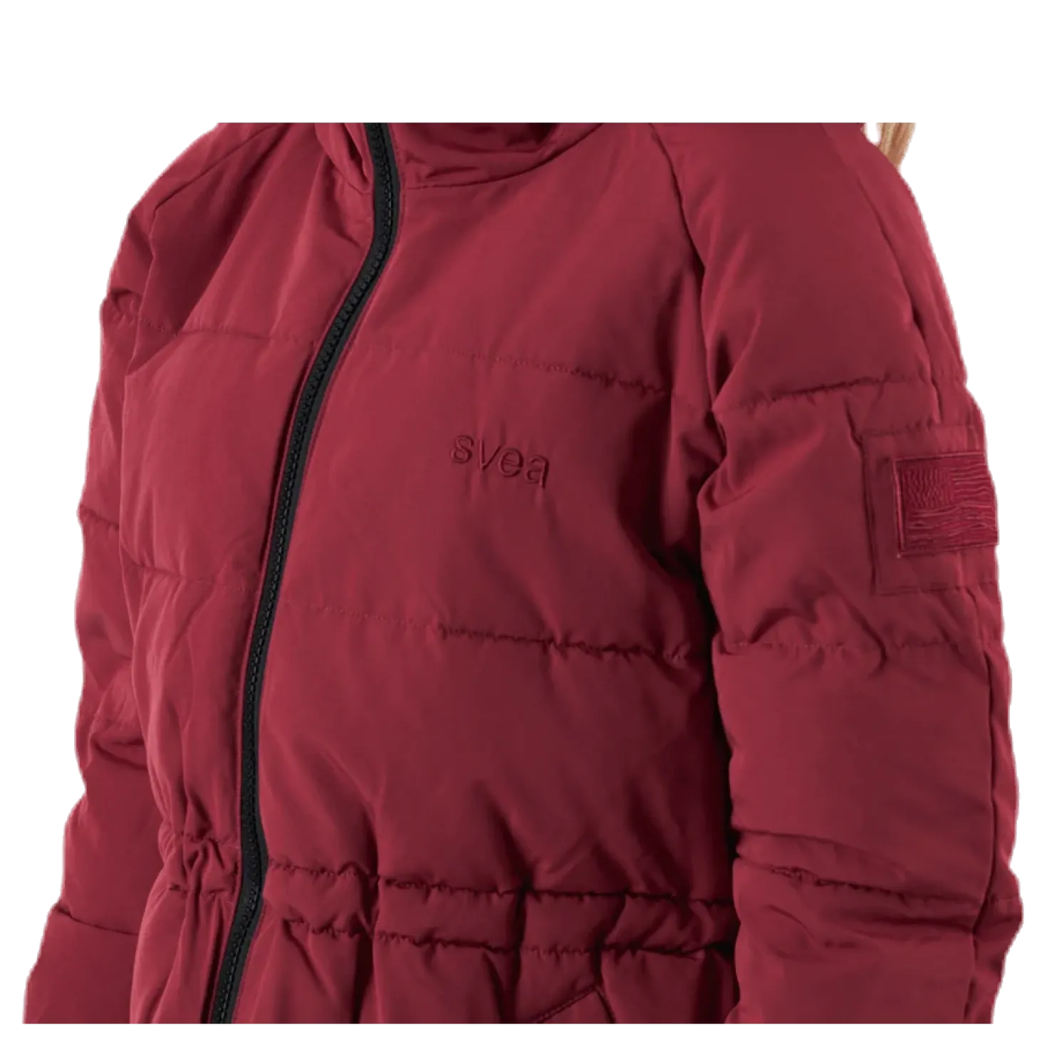 Hourglass Puffer Jacket Red