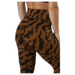 Iconic Printed 7/8 Tights Escape Brown