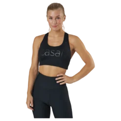 Iconic Wool Sports Bra Black Logo