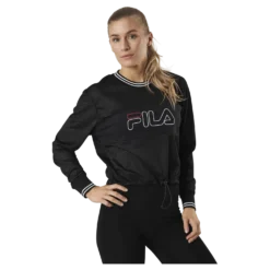 Jalina Cropped Sporty Mesh Shirt Black