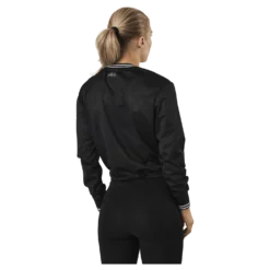 Jalina Cropped Sporty Mesh Shirt Black