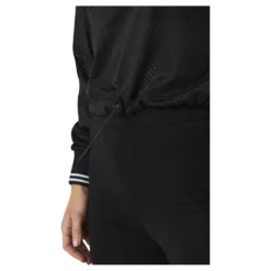 Jalina Cropped Sporty Mesh Shirt Black
