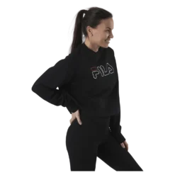 Jamina Cropped Crew Sweat Black