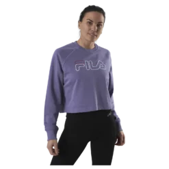 Jamina Cropped Crew Sweat Purple