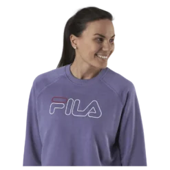 Jamina Cropped Crew Sweat Purple