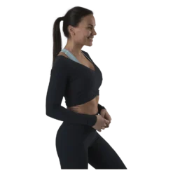 Jana Ls Train Crop Top Blue