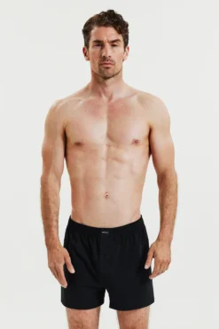 Jersey Boxer Shorts 2-pack Black