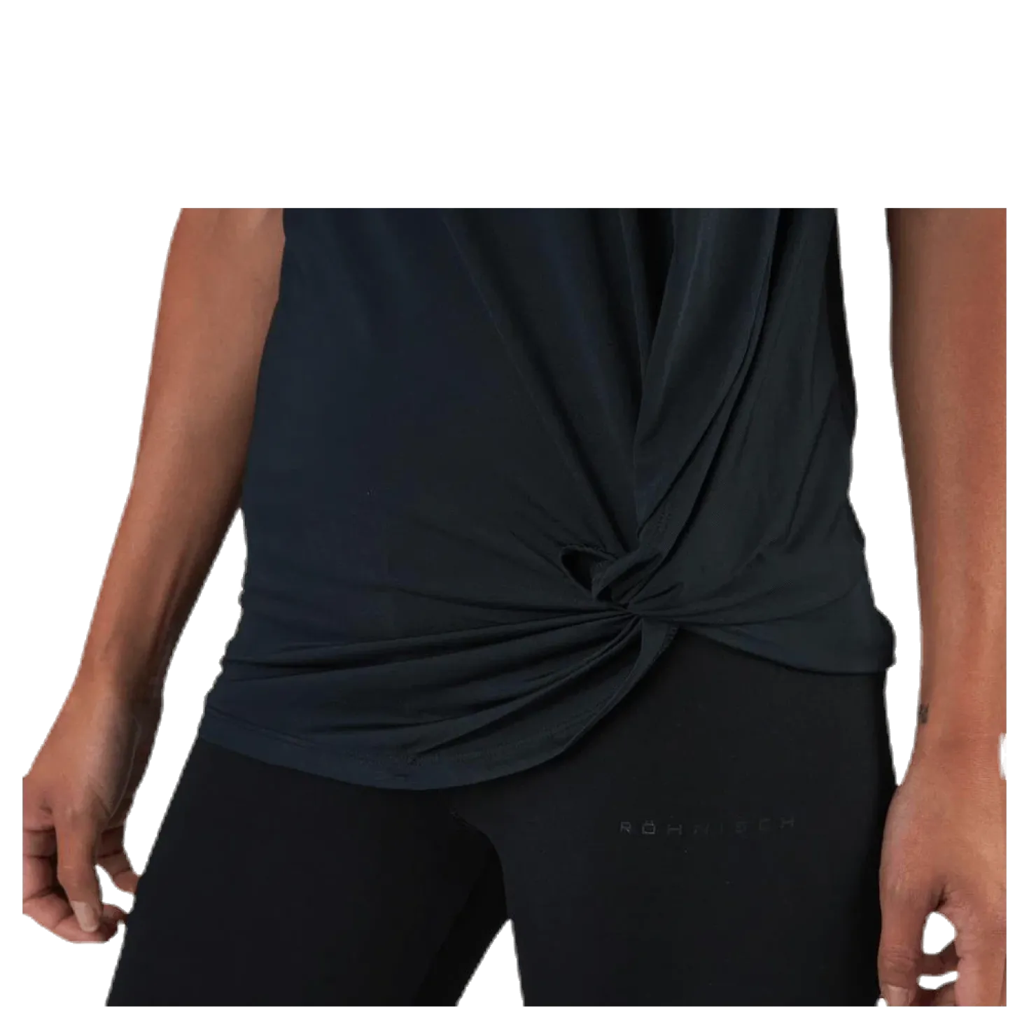 Jolie Knot Singlet Black