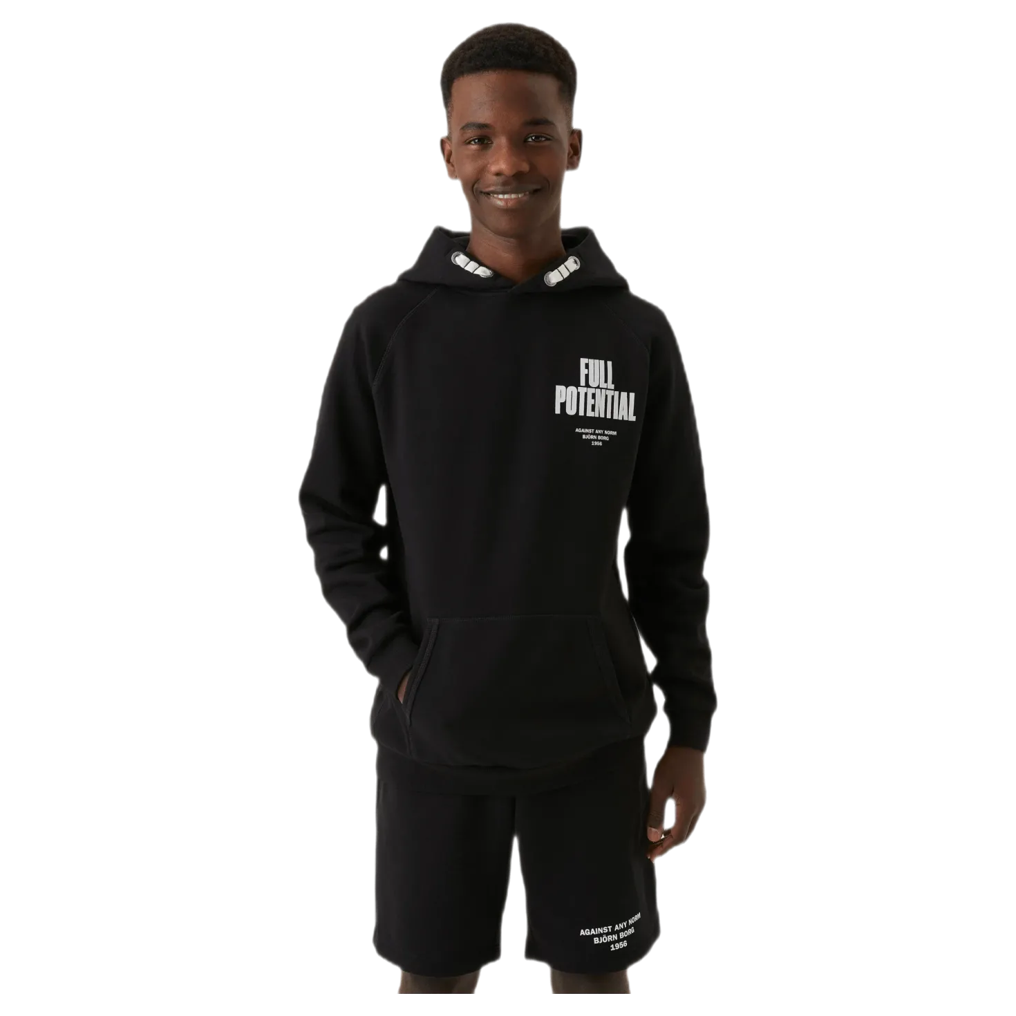 Jr Borg Sport Hoodie Black