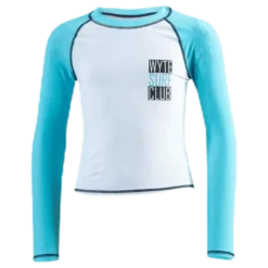 Jr UV Shirt LS Turquoise/White