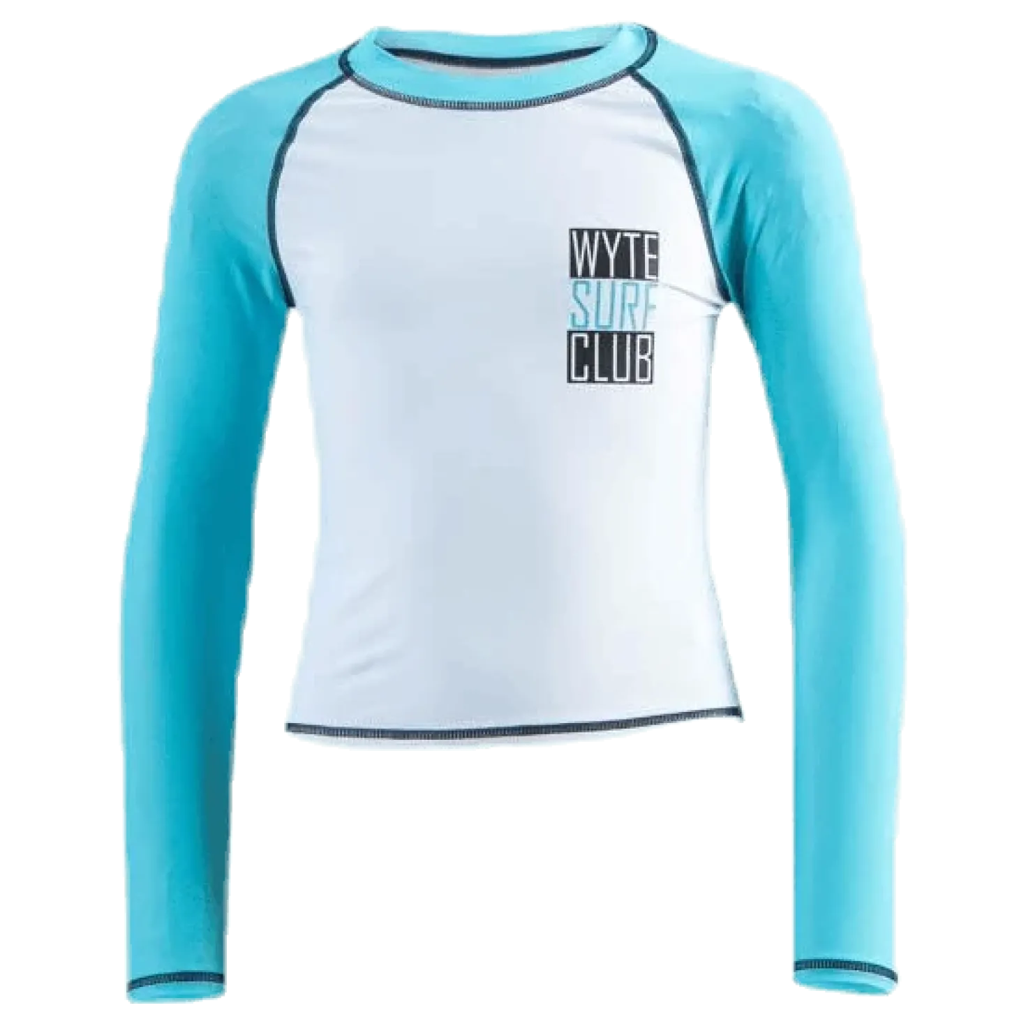 Jr UV Shirt LS Turquoise/White