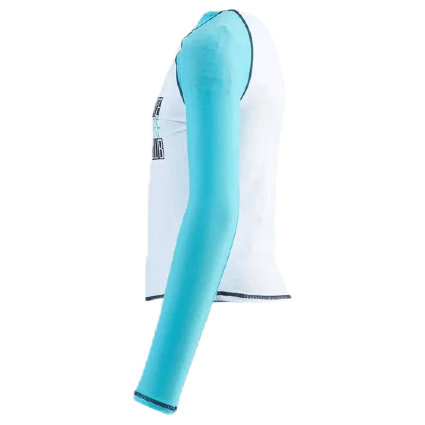 Jr UV Shirt LS Turquoise/White
