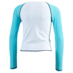 Jr UV Shirt LS Turquoise/White