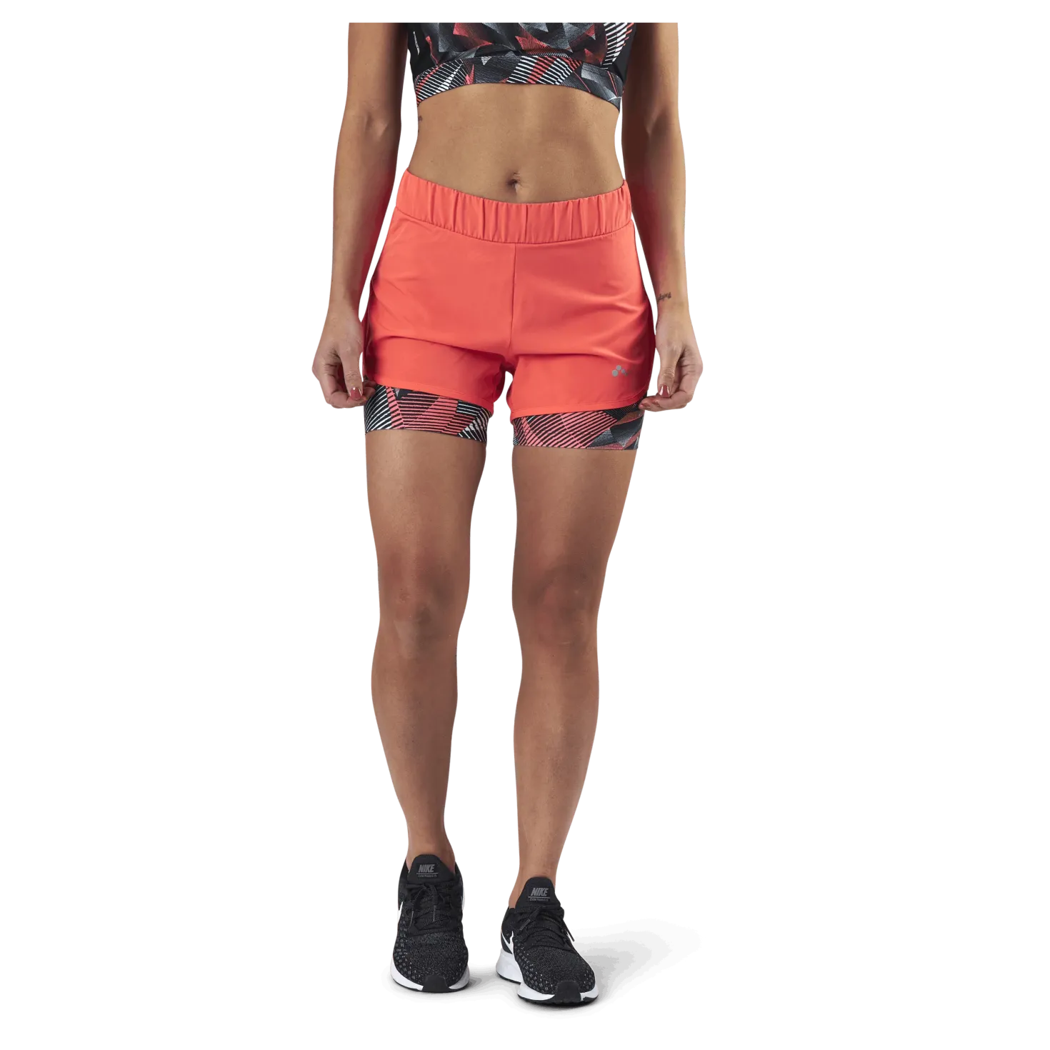 Judie Aop Loose Training Shorts Red