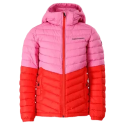 Junior Frost Blocked Down Hood Pink/Red