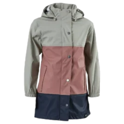 Junior Imber Rain Coat Pink/Blue/Grey