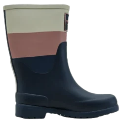 Junior June Rubber Boot Blue/Pink/Grey