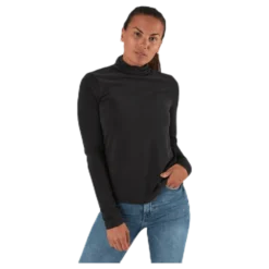 Kamala Ls Rollneck Top Black