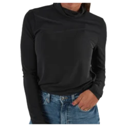 Kamala Ls Rollneck Top Black