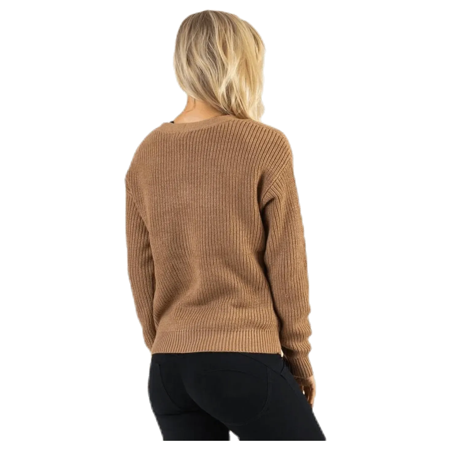 Karie Ls Knit Cardigan Beige