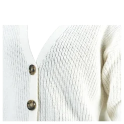 Karie Ls Knit Cardigan White