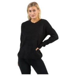 Karie Ls O-Neck Knit Black