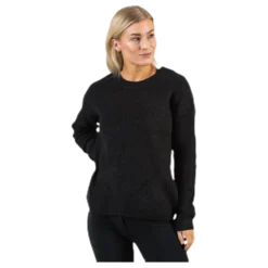 Karie Ls O-Neck Knit Black