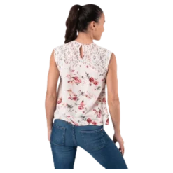 Karmen S/L Top Aop Wvn Beige