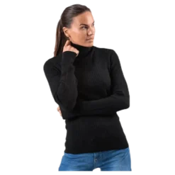 Karol L/S Rollneck Pullover Knt Black