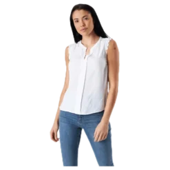 Kimmi S/L Top Wvn White