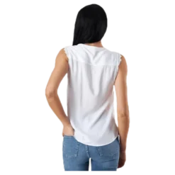 Kimmi S/L Top Wvn White