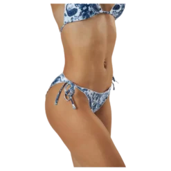 Kimo Ruffle Tie Tanga Blue/White