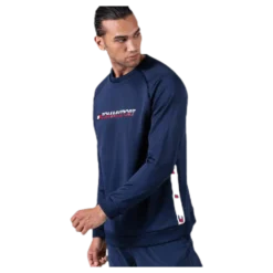 Knit Crew Sweat Logo Tape Blue