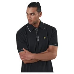 Knitted Branded Polo Black