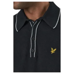 Knitted Branded Polo Black