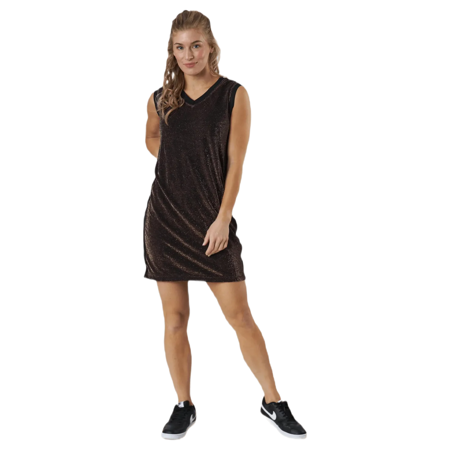 Lady Dress, Auth Sparkle Exar Brown/Black