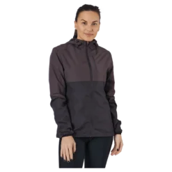 Lassie W Running Jacket With H Black Bean