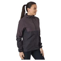 Lassie W Running Jacket With H Black Bean