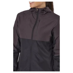 Lassie W Running Jacket With H Black Bean