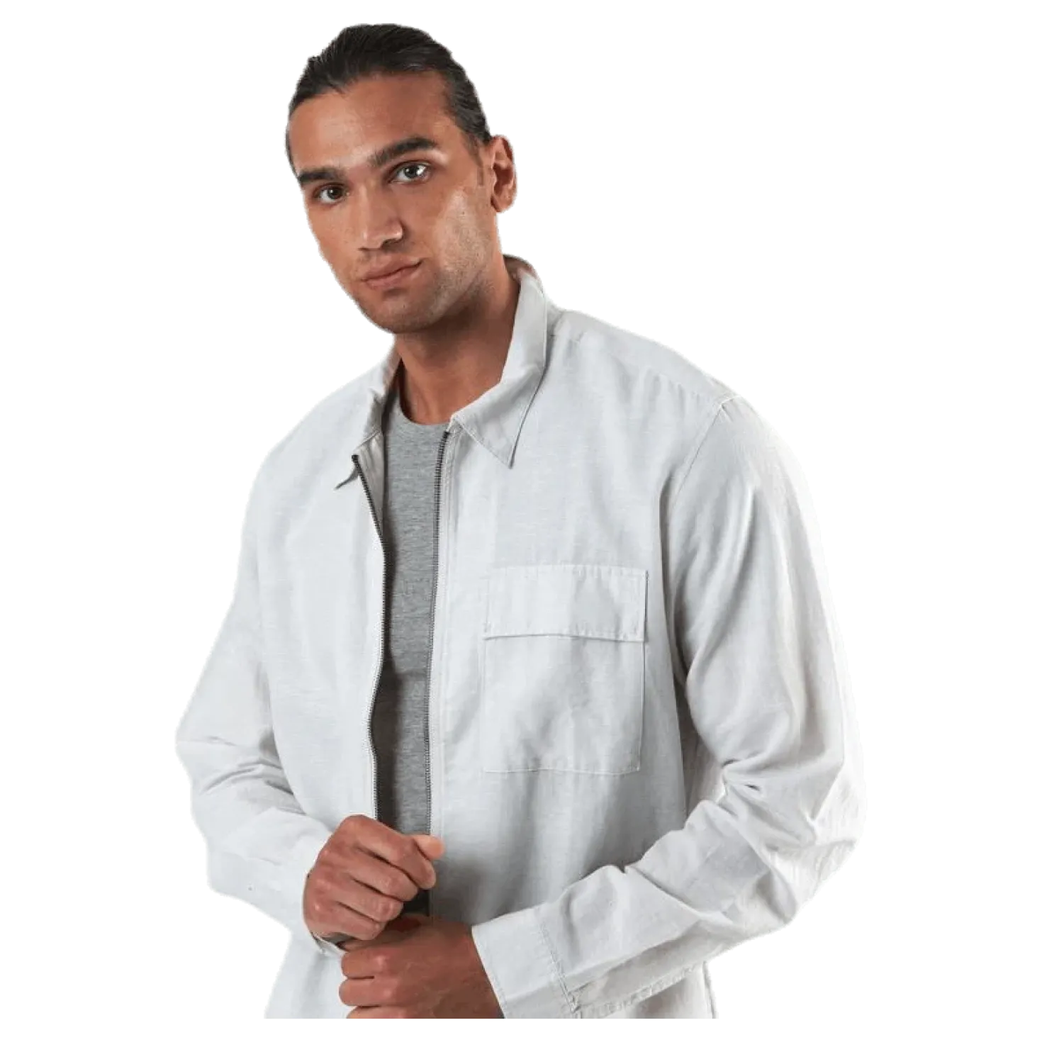 Life Linen Shirt Ls One Pocket White