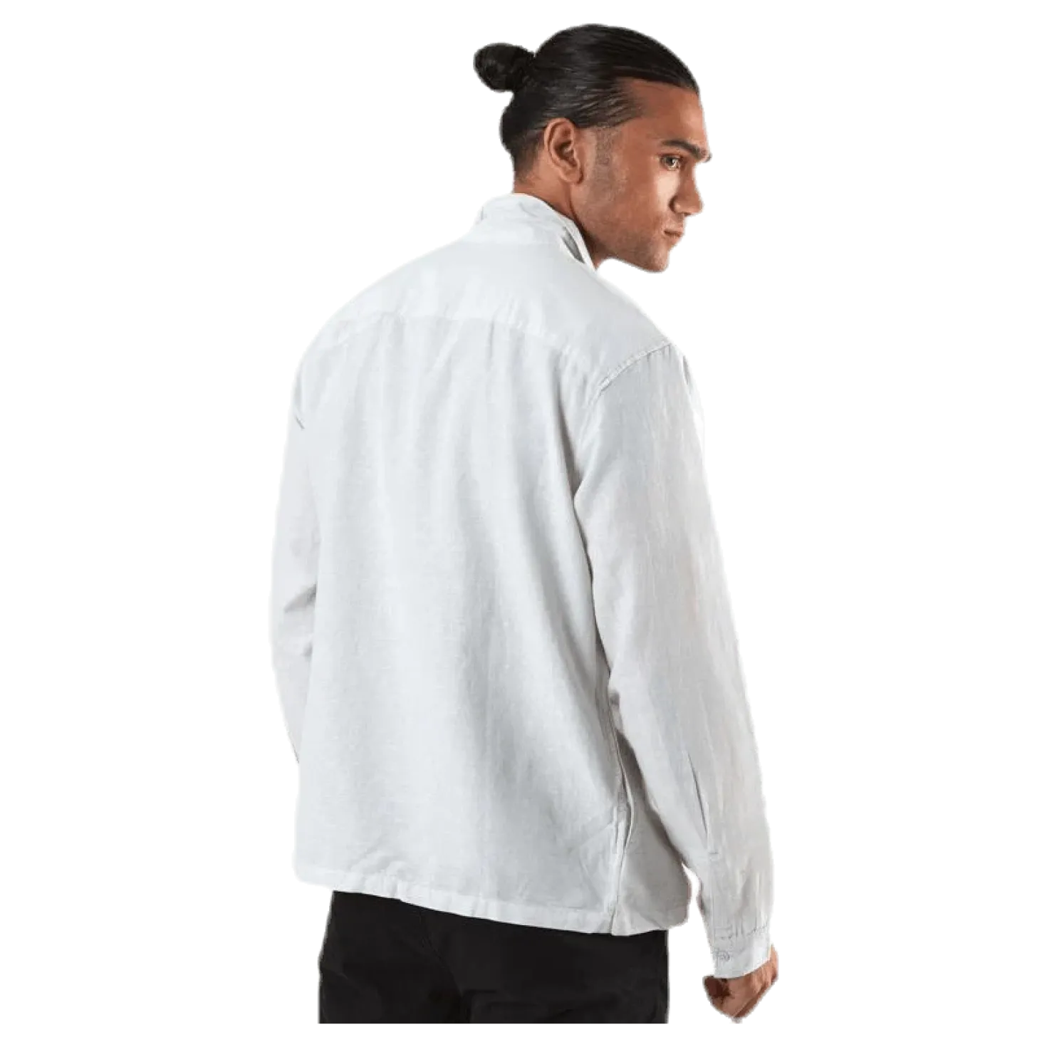 Life Linen Shirt Ls One Pocket White