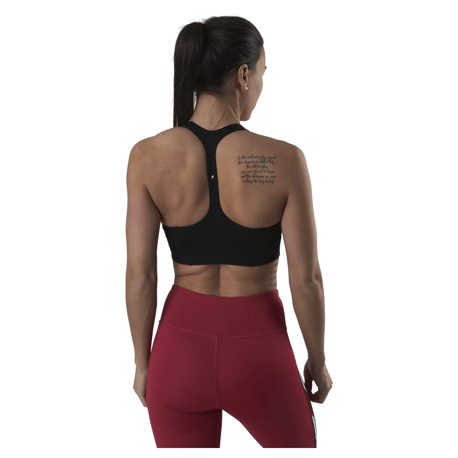 Light Intensity Graphic Bra Black